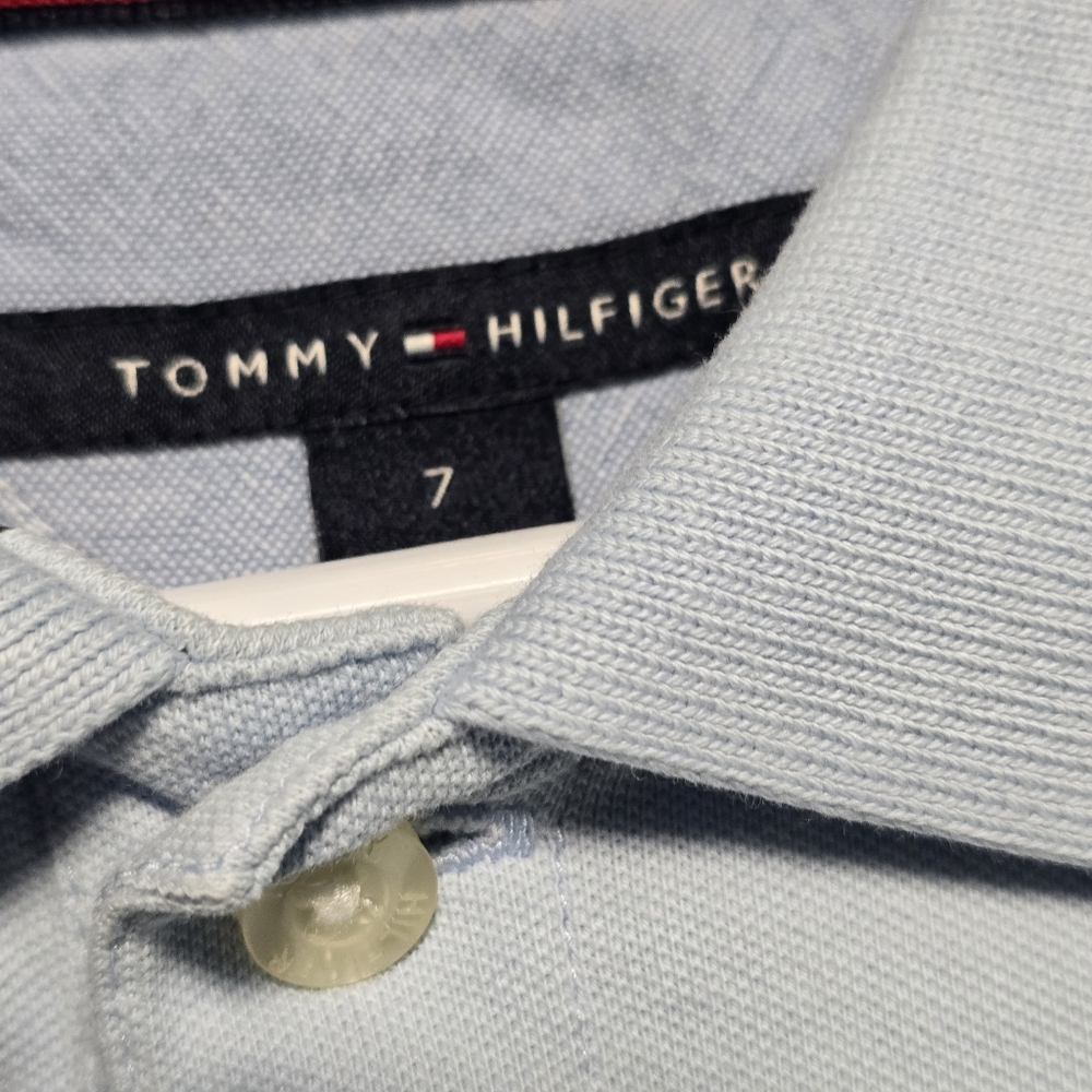 Boys Size 7 Tommy Hilfiger Polo Shirts Bundle - White, Blue, Gray - Picture 10 of 16